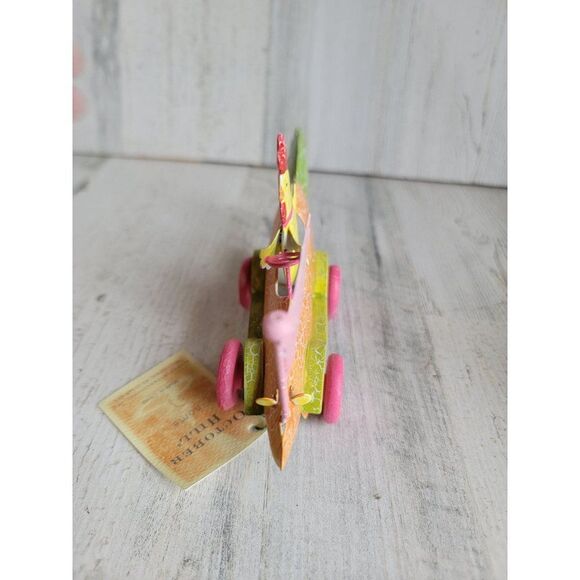 Unique racing chicken Easter carrot ornament Xmas car decor - Picture 4 of 7